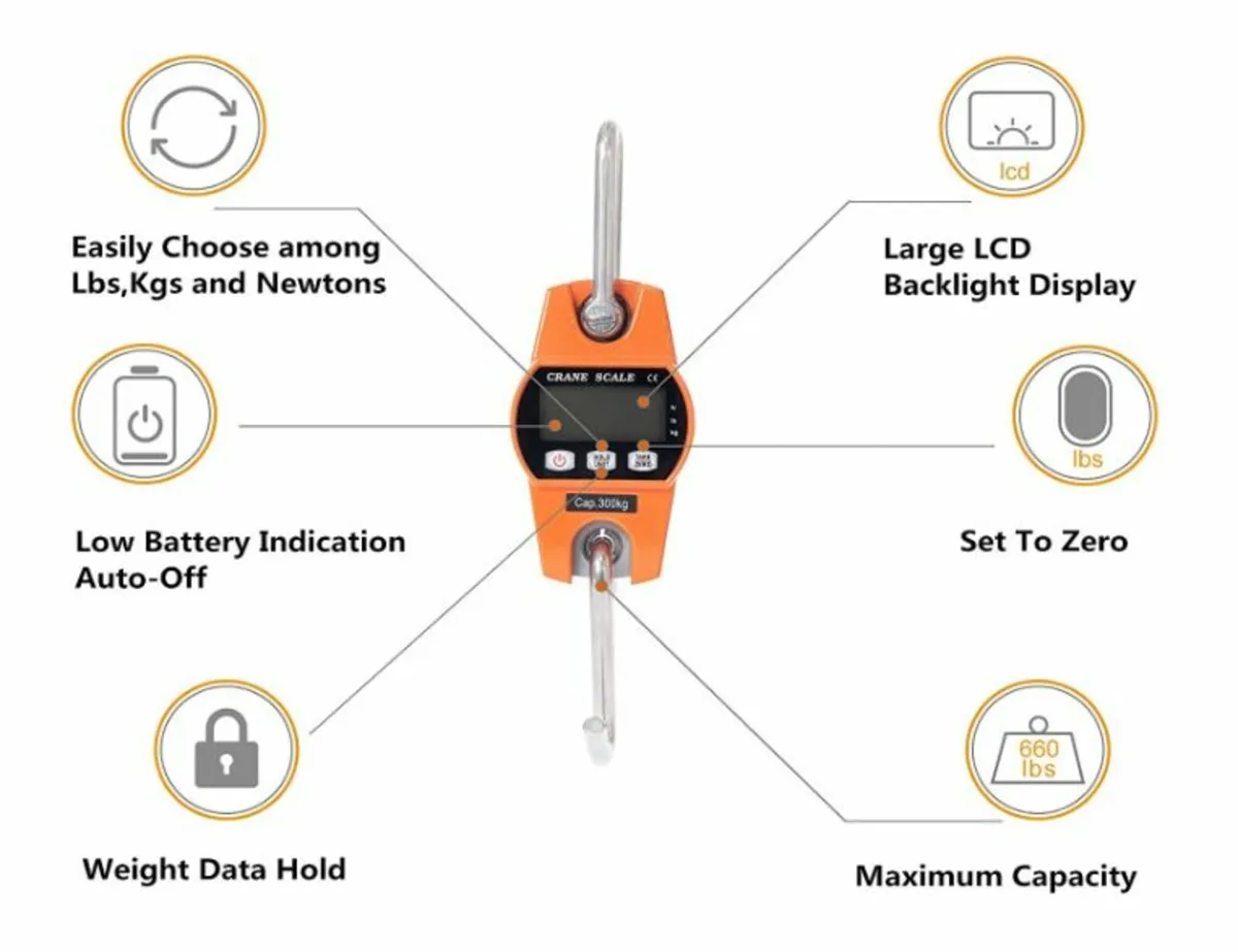 Crane Scale 300kg, Nationwide Delivery - Image 3