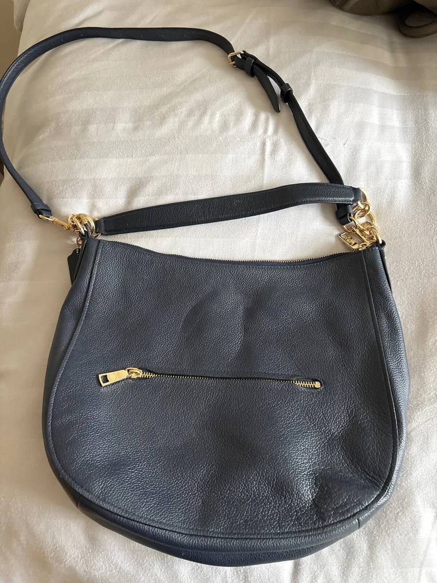 Large Navy Coach bag - Image 2
