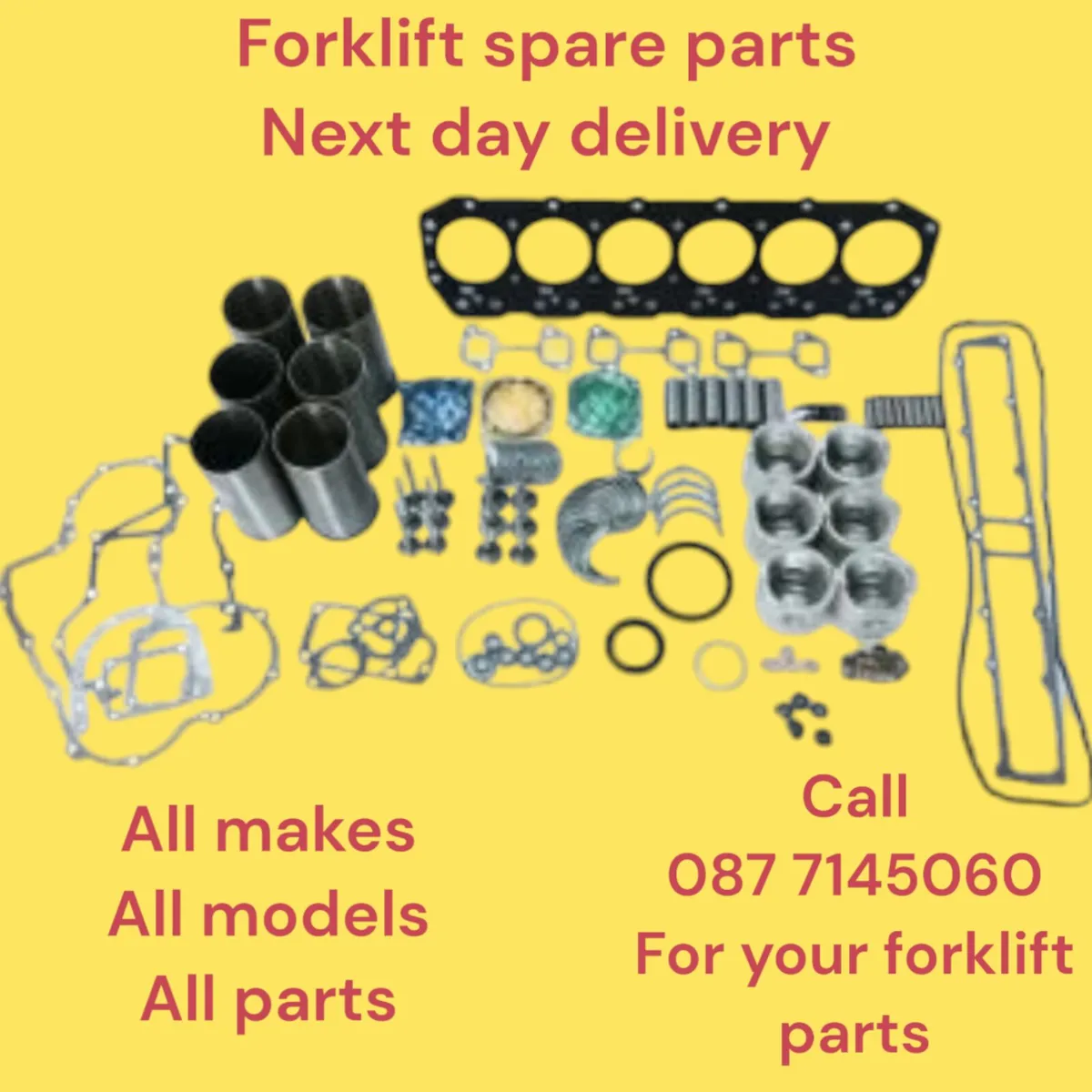 Forklift, boom lift and mini digger  spare parts - Image 1