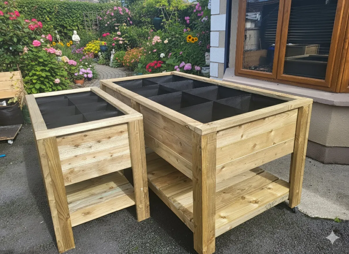 Large Wooden Planters Vegetable Planters - Image 3