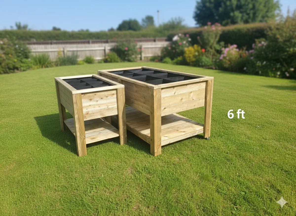 Large Wooden Planters Vegetable Planters - Image 4