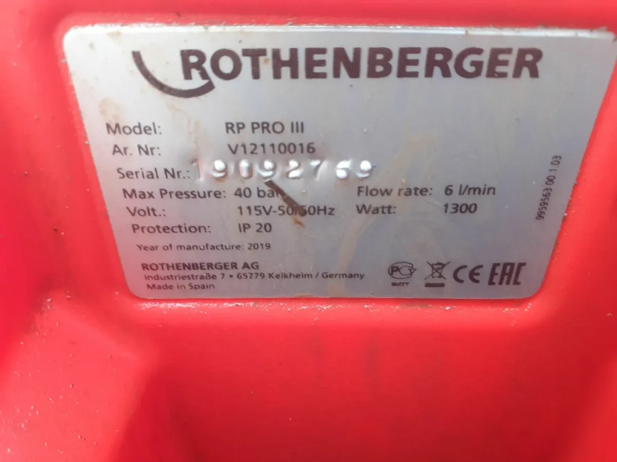 ROTHENBERGER RP PRO III TEST PUMP - Image 2
