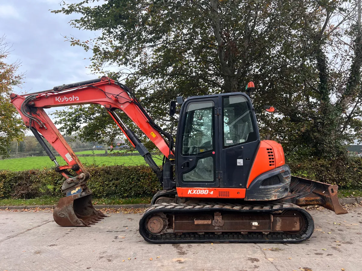 Kubota KX080-4 Excavator - Image 1