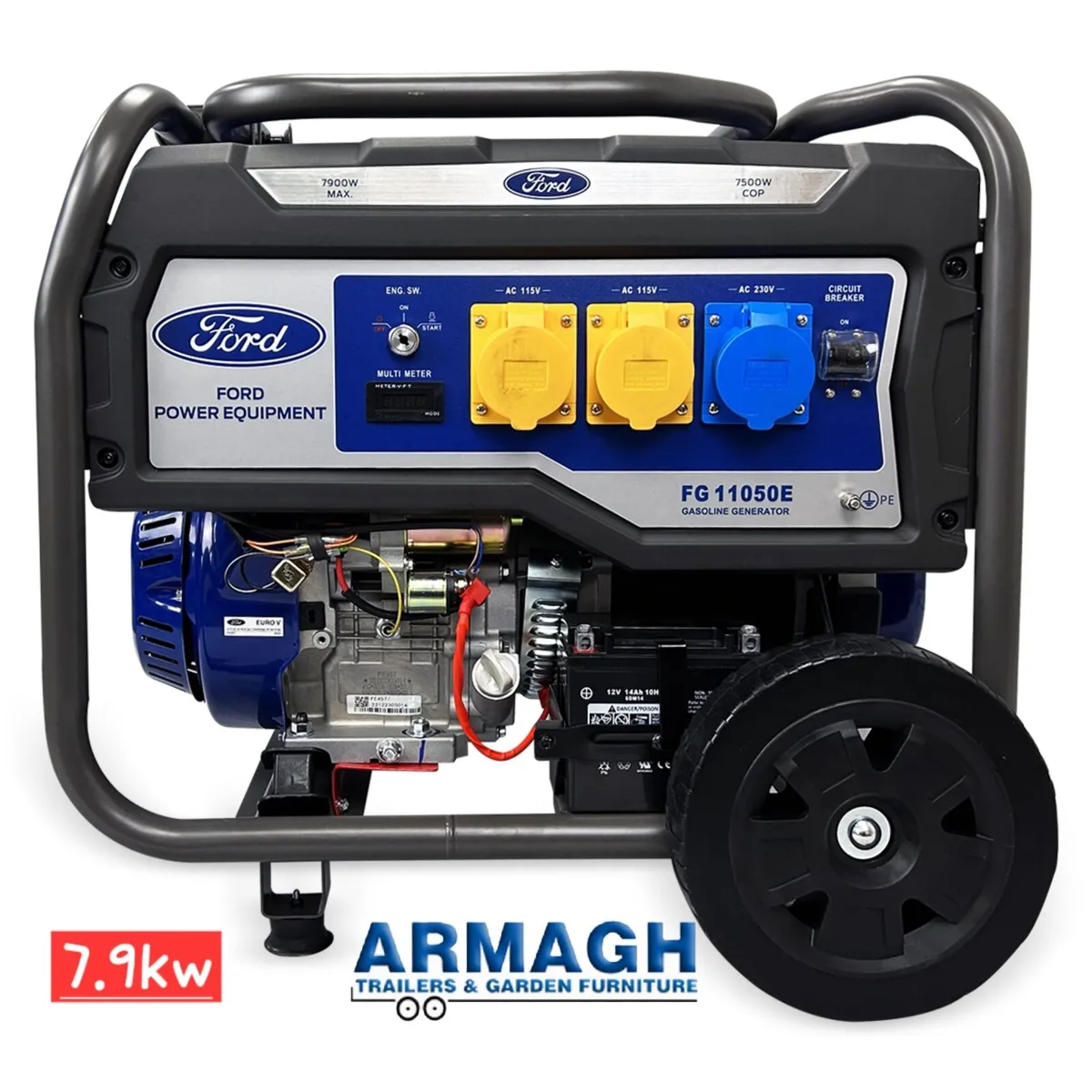 New FORD generator 3kv 5.5kv 6.5kv 7.9kv key start - Image 1