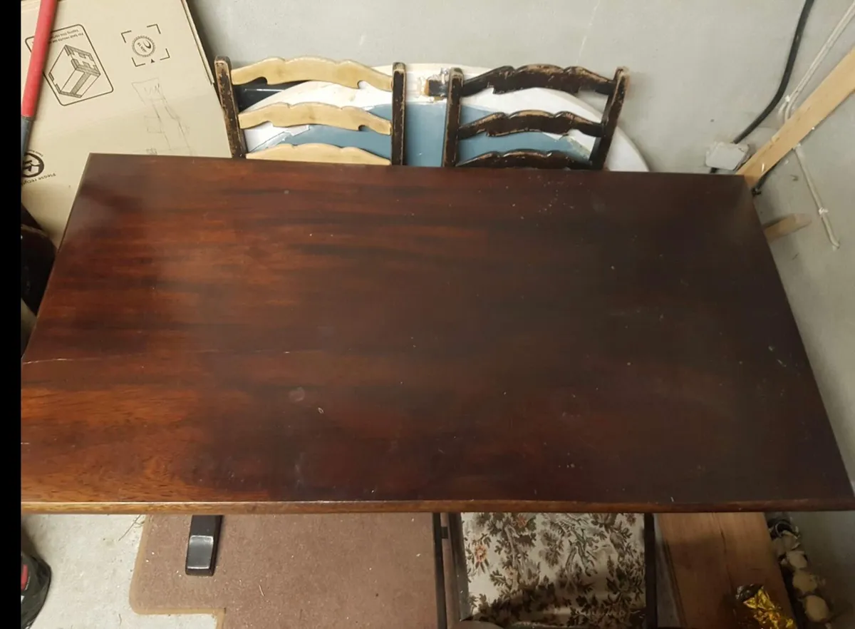 Antique table and chairs - Image 1