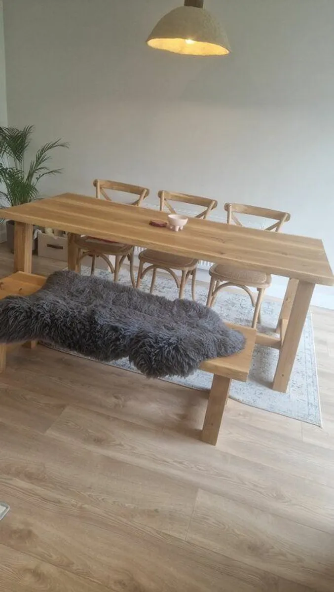 Kitchen dinning table,  bench and chairs - Image 1