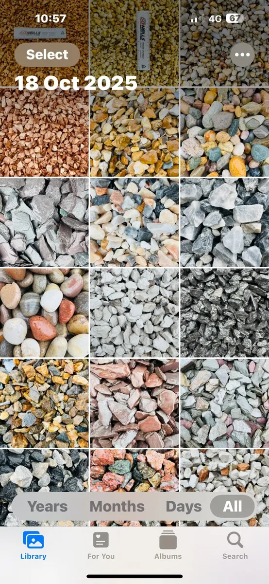 Plum slate Stone chippings cobbles rocks pebbles - Image 1