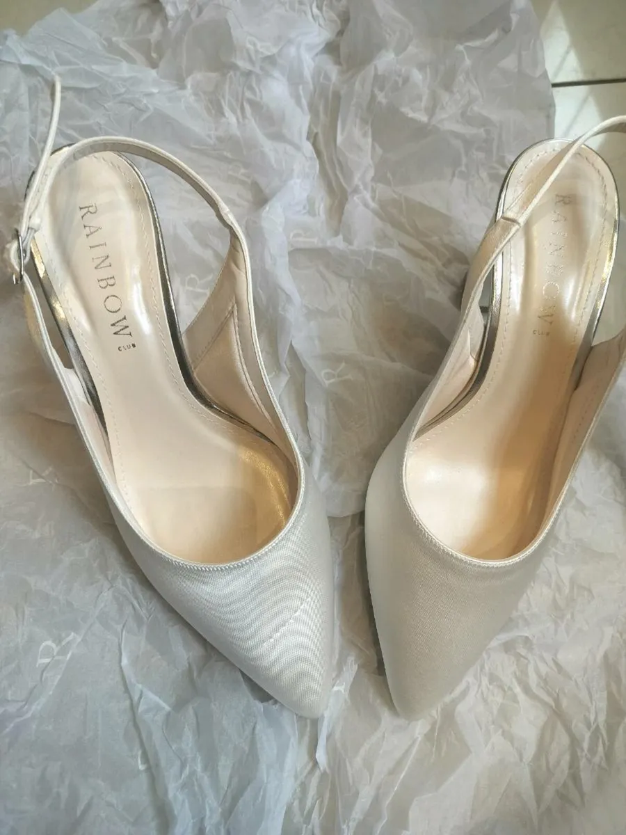 Rainbow Club - faith - wide fit bridal shoes - UK5 - Image 3