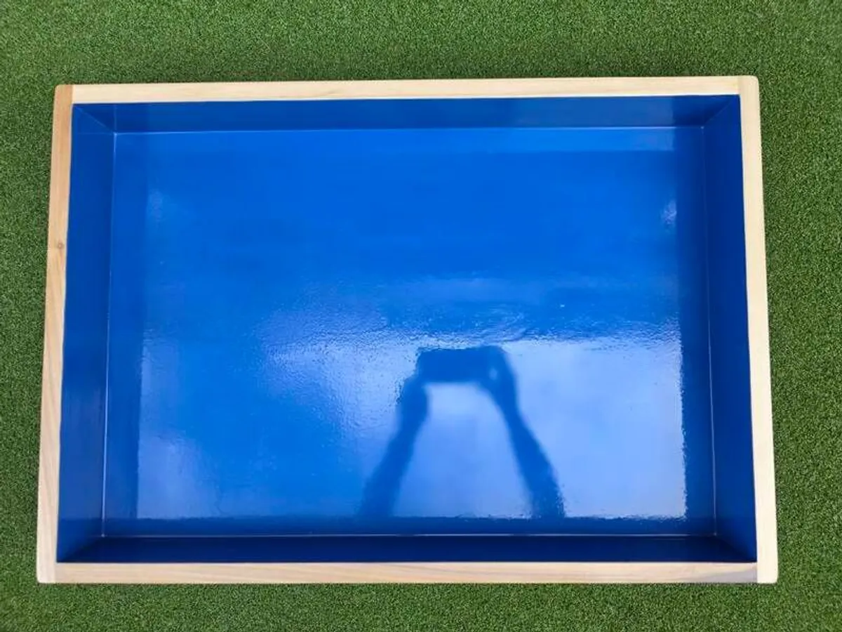 Handcrafted theraupetic tray+lid/ hardwood - Image 4