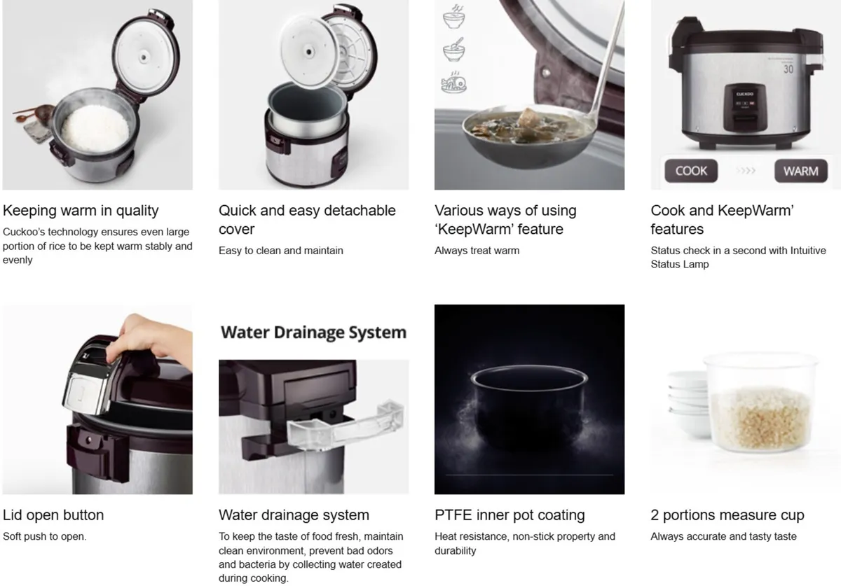 🔥Extra-Large Rice Cooker Cuckoo Commercial Korean - Image 4