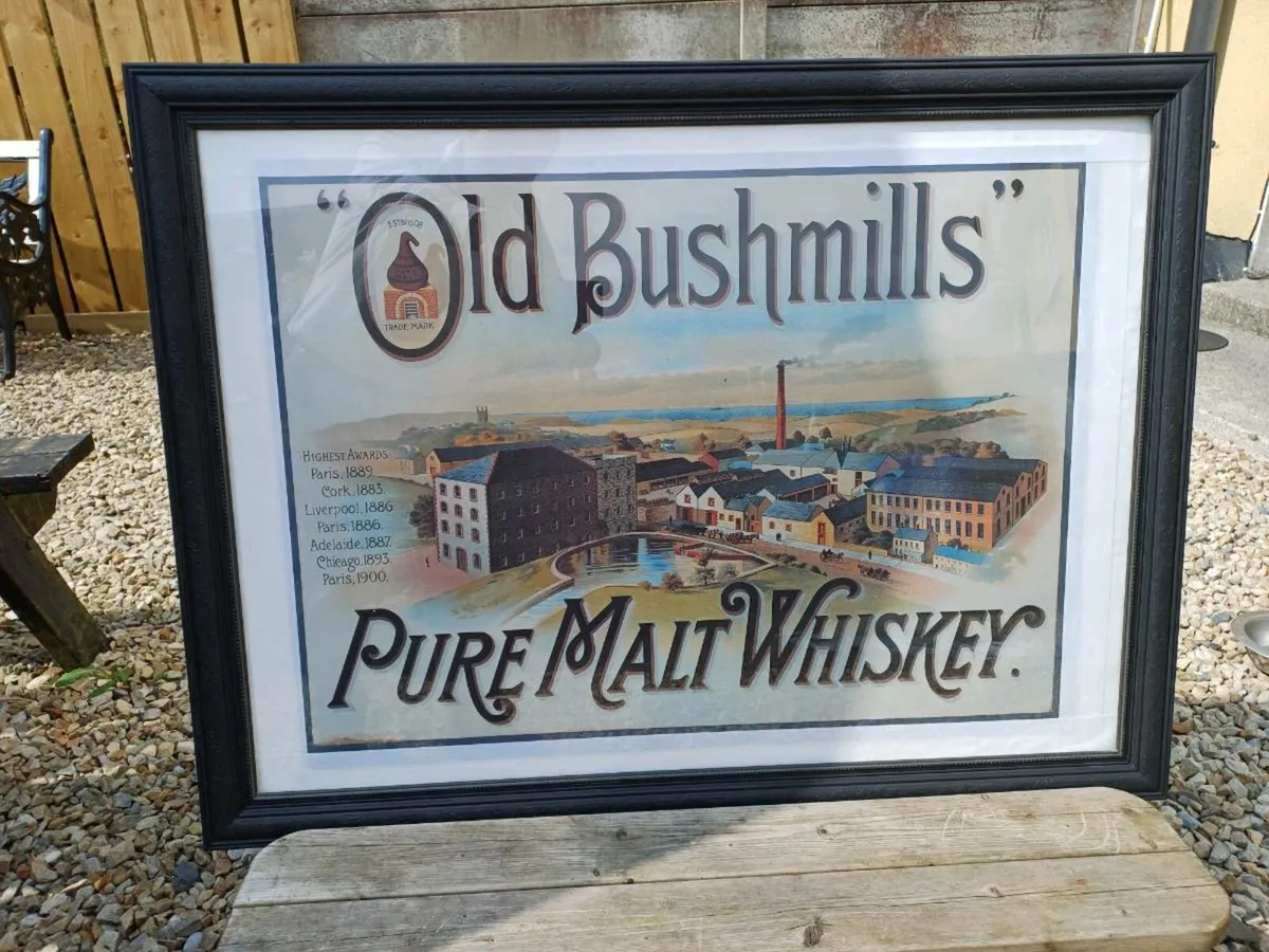 Large Vintage Bushmills Picture - Image 2