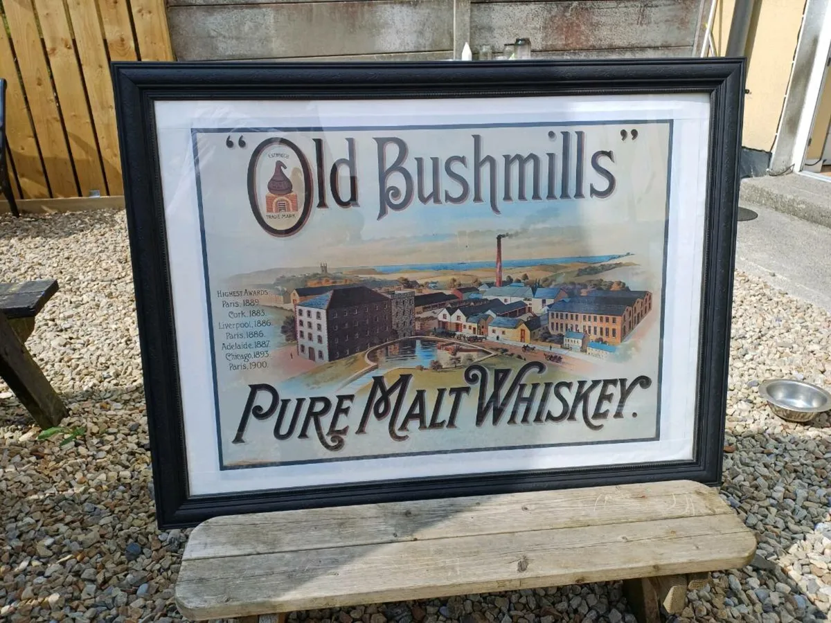 Large Vintage Bushmills Picture - Image 3