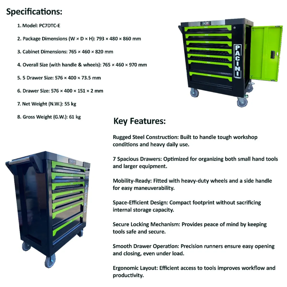 7 Drawer Tool Chest ( Without tools) - Image 2