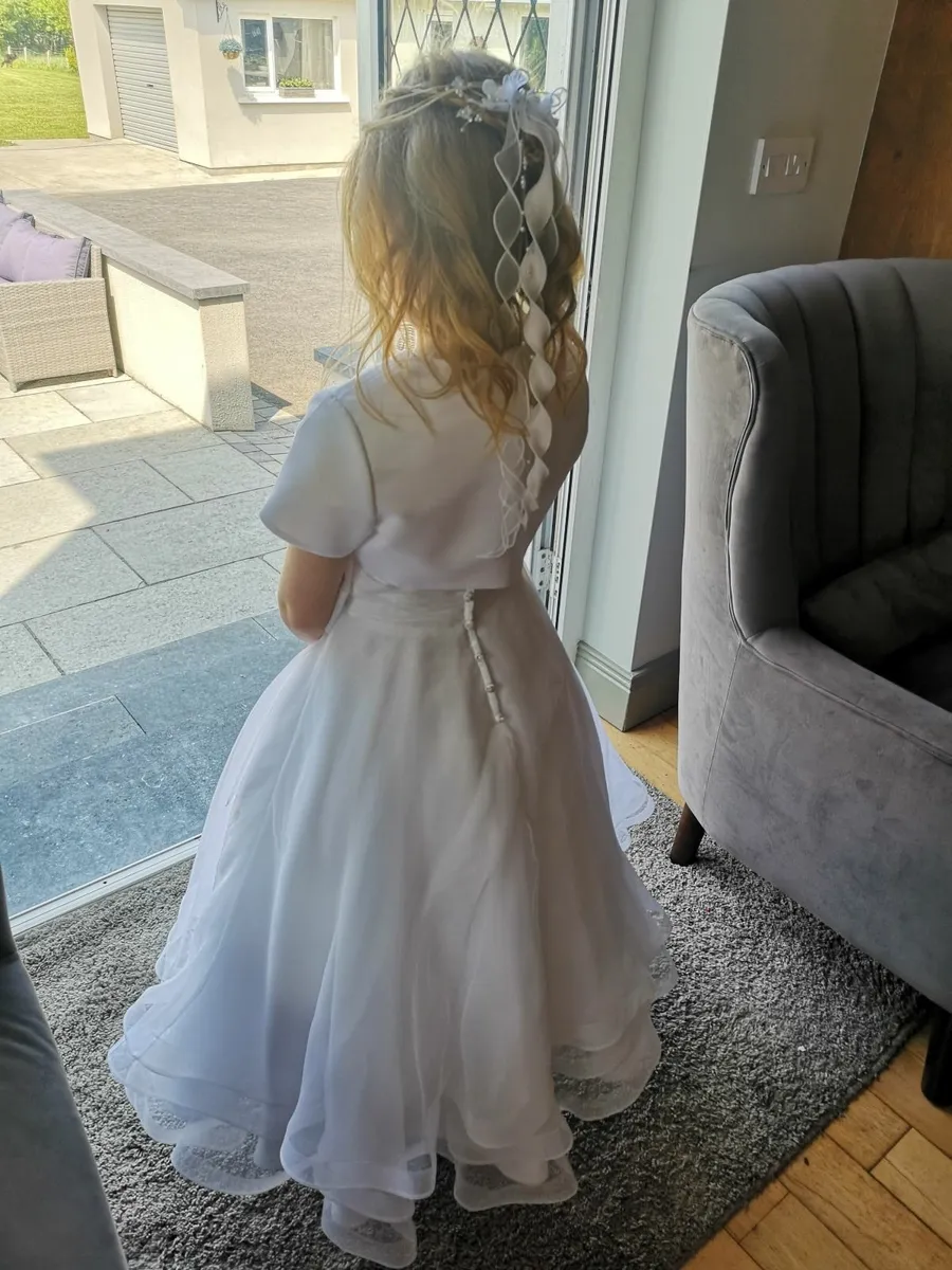 Communion Dress, Bolero, Shoes and Head Piece - Image 1