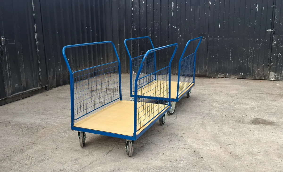 Heavy Duty Platform Truck – Mesh Sides - Image 1