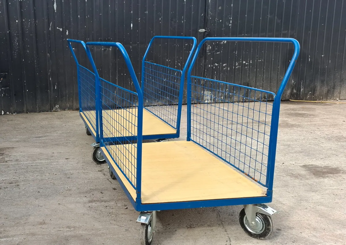 Heavy Duty Platform Truck – Mesh Sides - Image 4