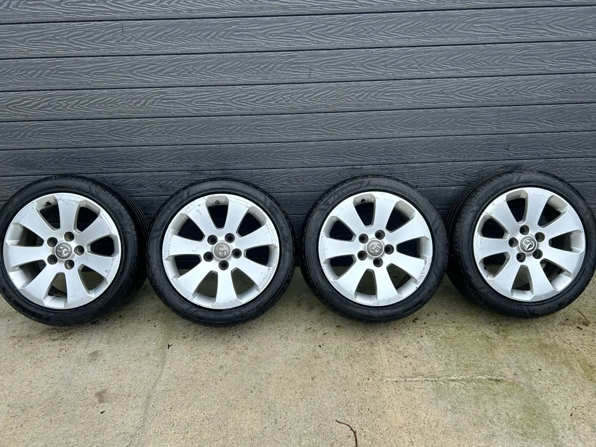 17” GENUINE VAUXHALL ALLOY WHEELS & TYRES - Image 2