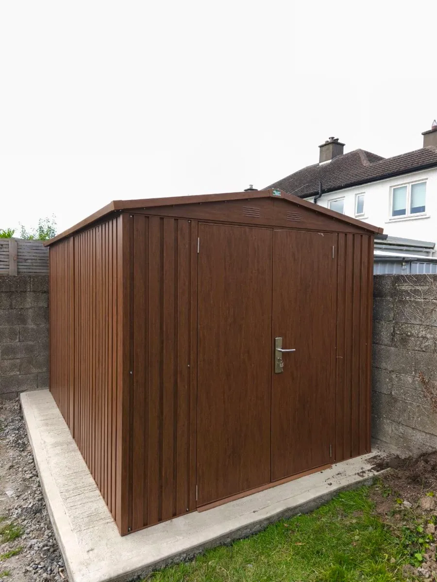 Woodgrain look Steel Shed 8x12ft - Image 3