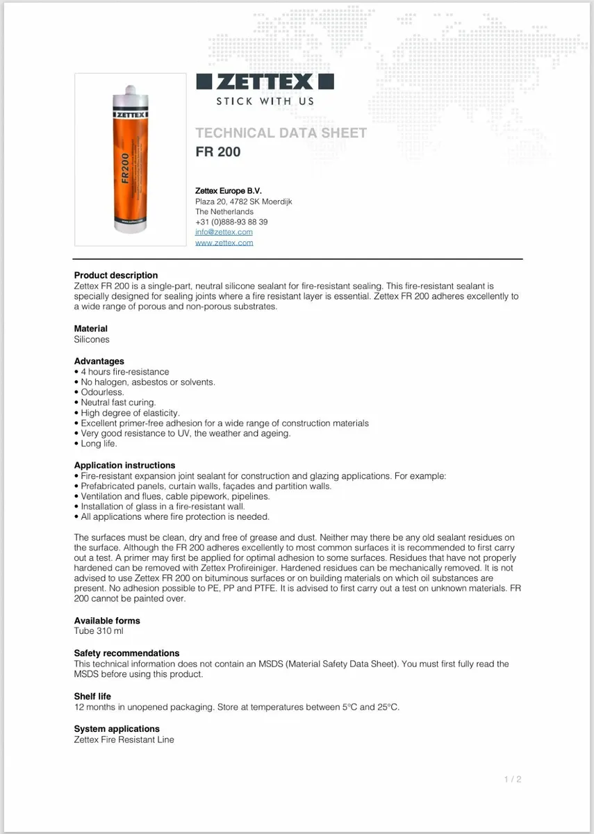 4 hour fire rated Silicone - Image 3