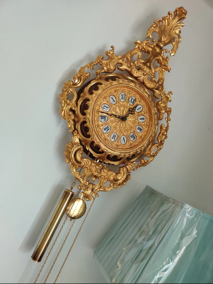 Antique Brass Wall clock - Image 2