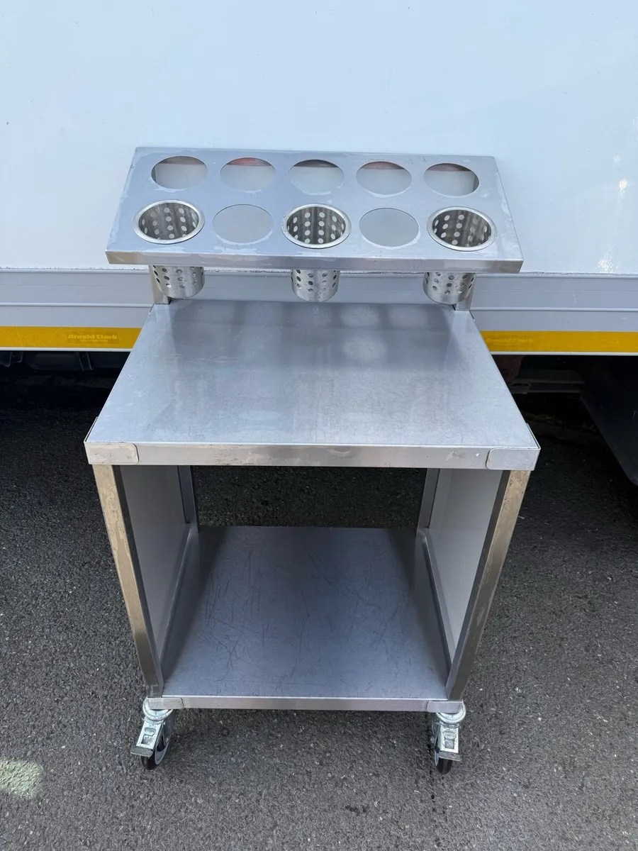 Stainless steel condiments stand - Image 1