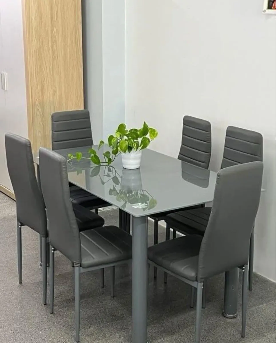 January sale New Cream or Grey Table & Chairs - Image 2