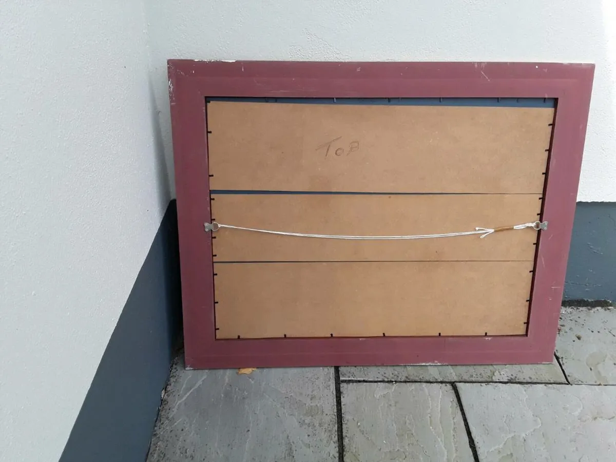 RED & GOLD COLOUR MIRROR - Image 2