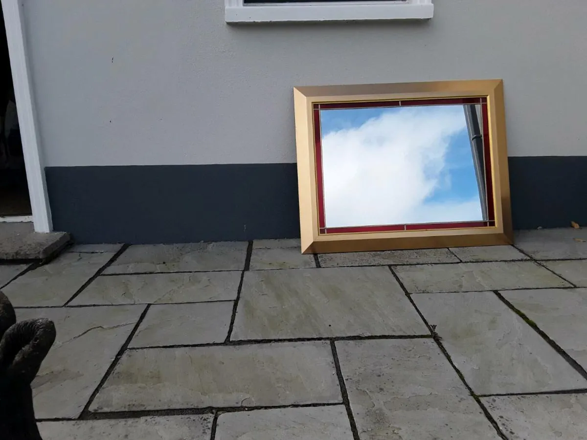 RED & GOLD COLOUR MIRROR - Image 3