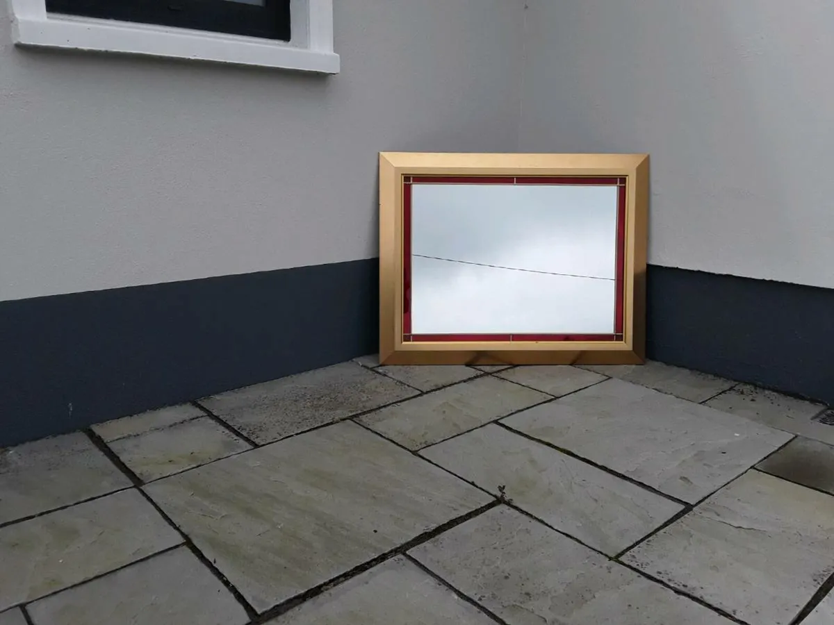 RED & GOLD COLOUR MIRROR - Image 4