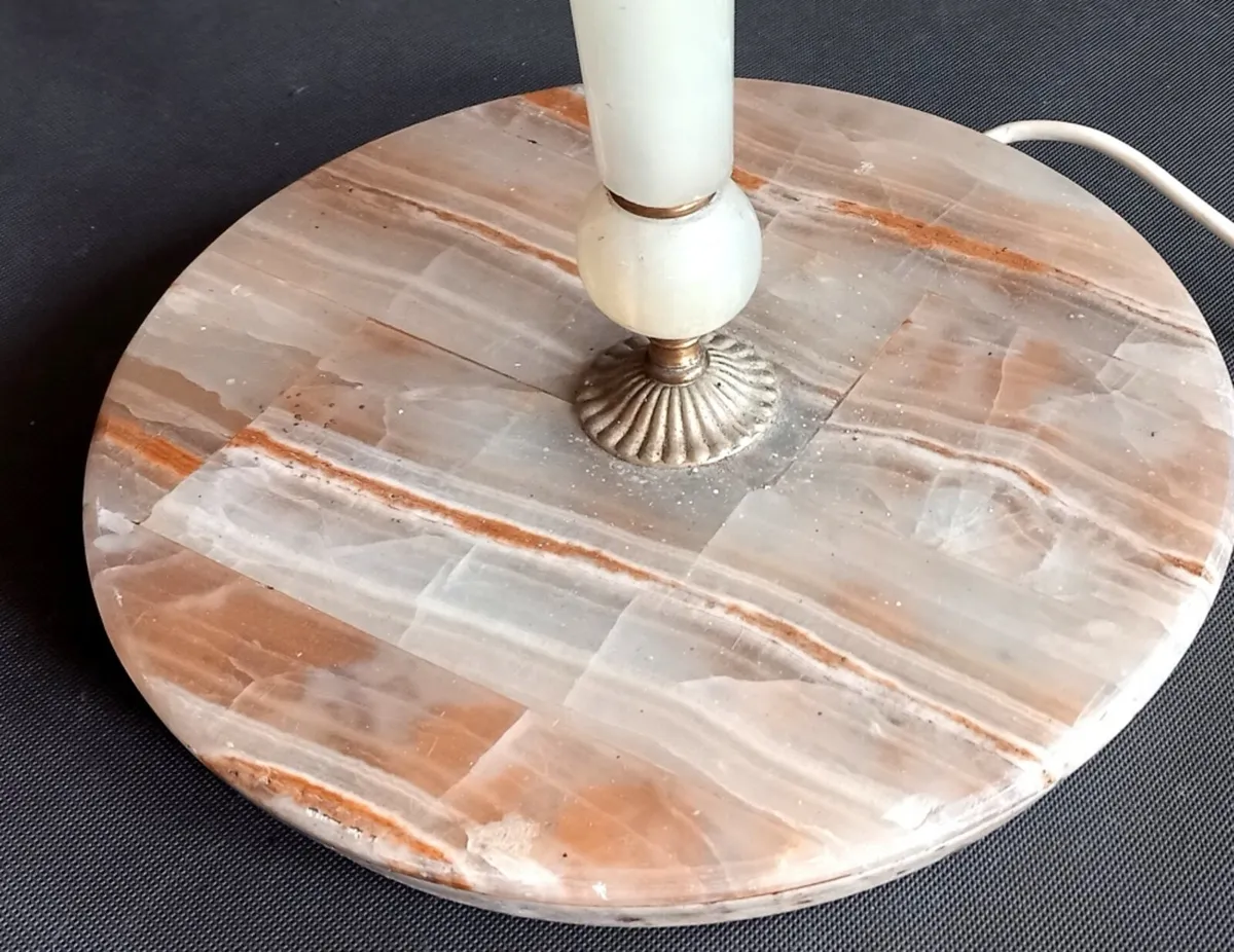 Stunning Marble onyx vintage floor lamp - Image 2