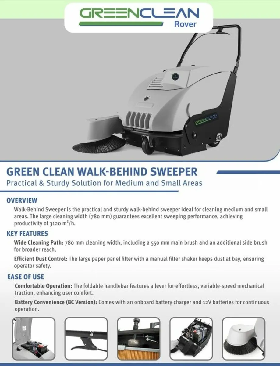 Battery operated floor Sweeper – with warranty - Image 2