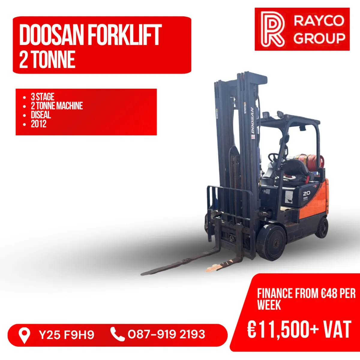 2012 Doosan 2 Ton Forklift - Image 1