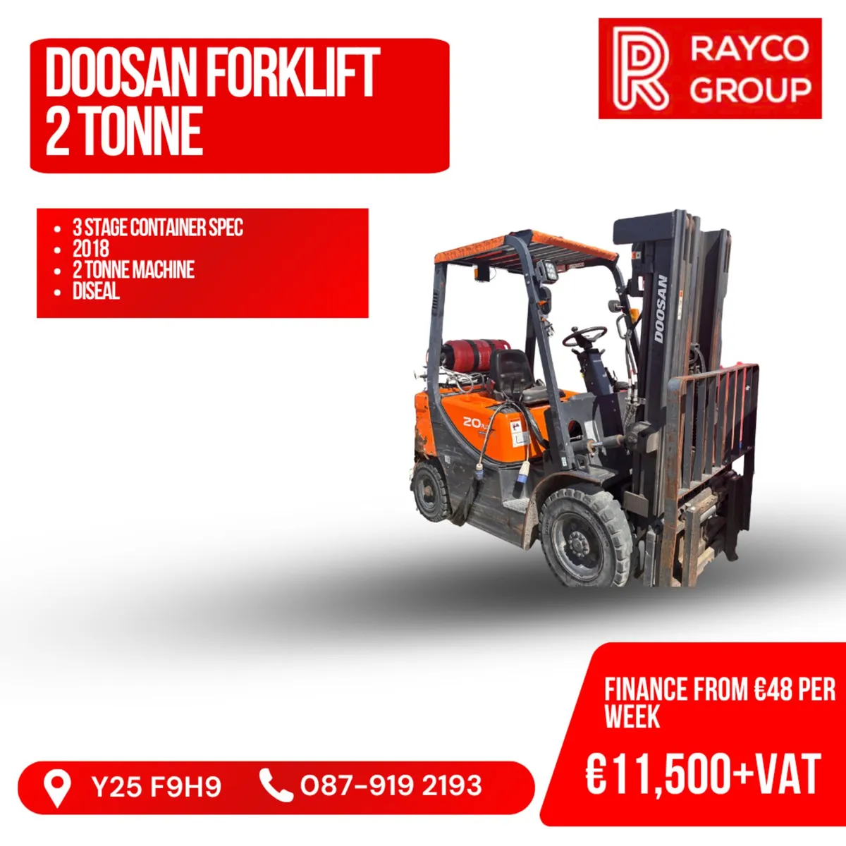 2018 Doosan 2 Ton Forklift