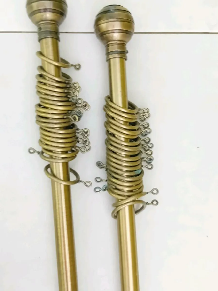 Antique brass curtain rails - Image 4