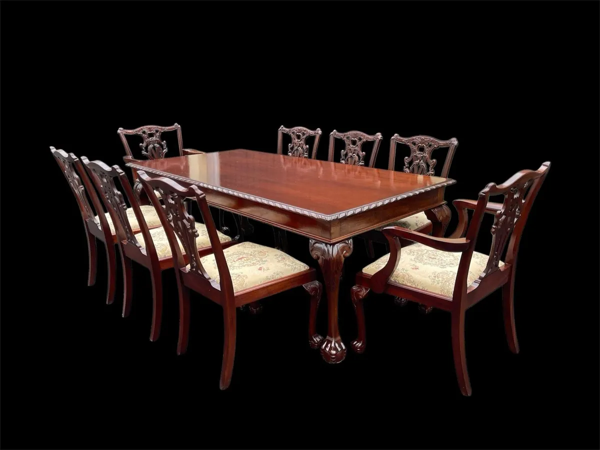 Irish mahogany dining / boardroom suite - Image 1