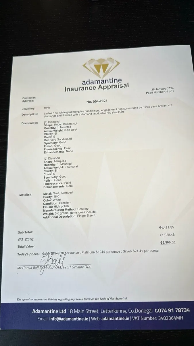 Diamond engagement ring - Image 4