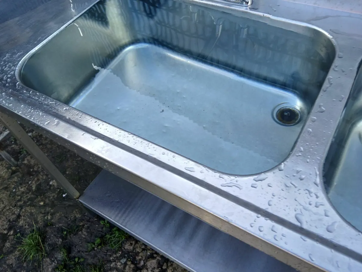 Commercial stainless steel cabbinet sink unit - Image 1