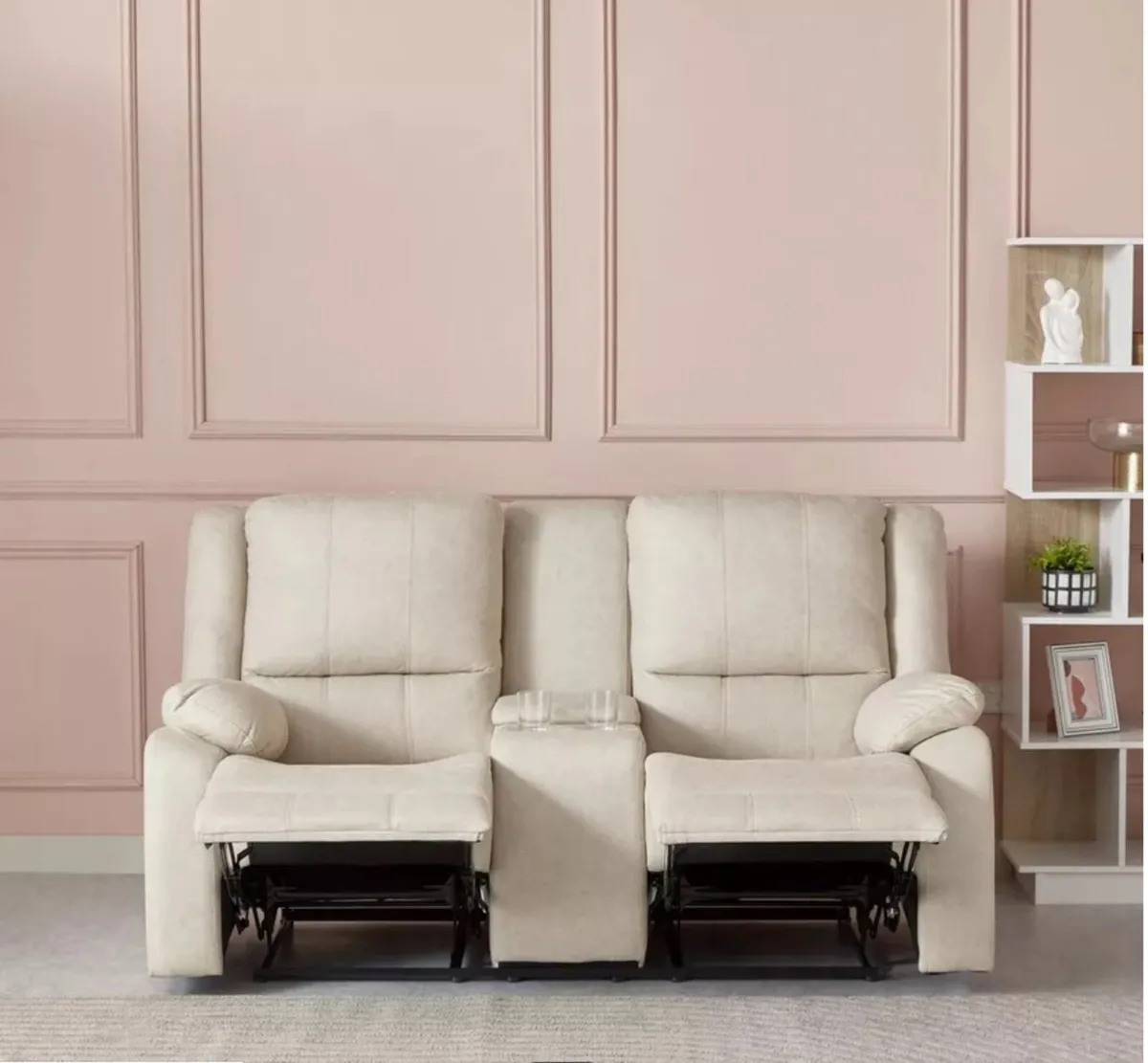 January Sale 3+2 Beige Larson Sofa Recliner Sofas - Image 1