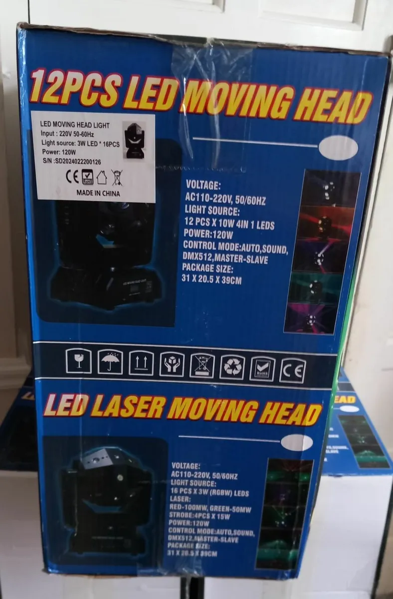 3In1  Laser, Strobe & Laser DJ Light 16Pcs LED 3W - Image 4