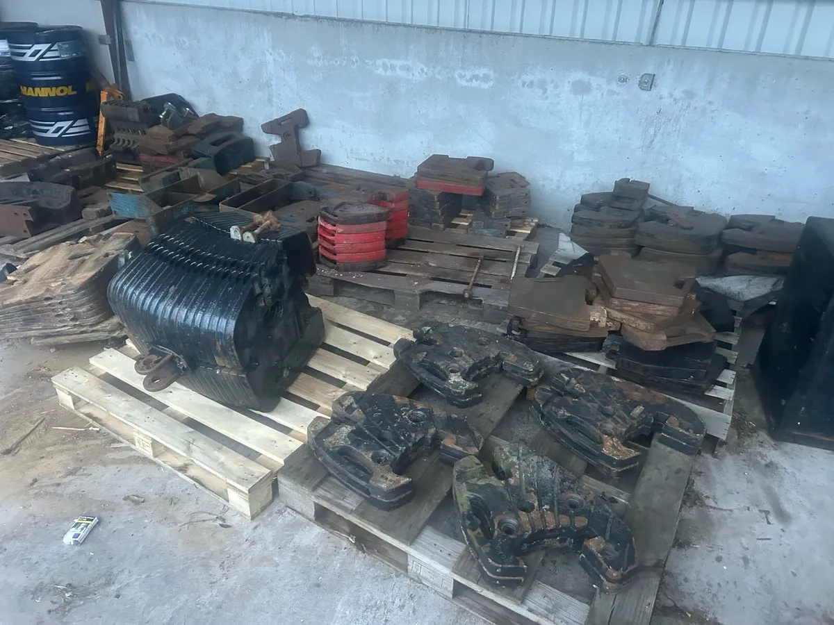 Large section of tractor weights