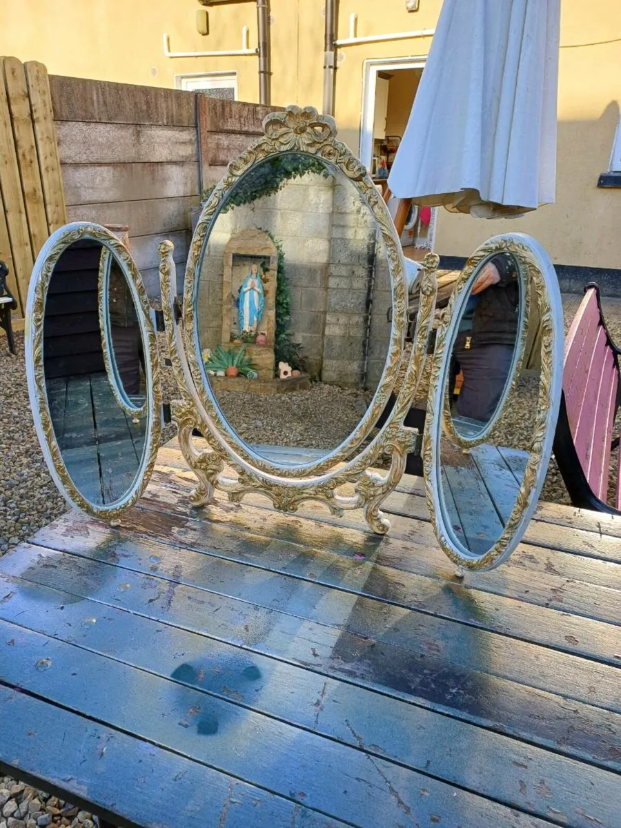 Vintage Triple Dressing Table Mirror