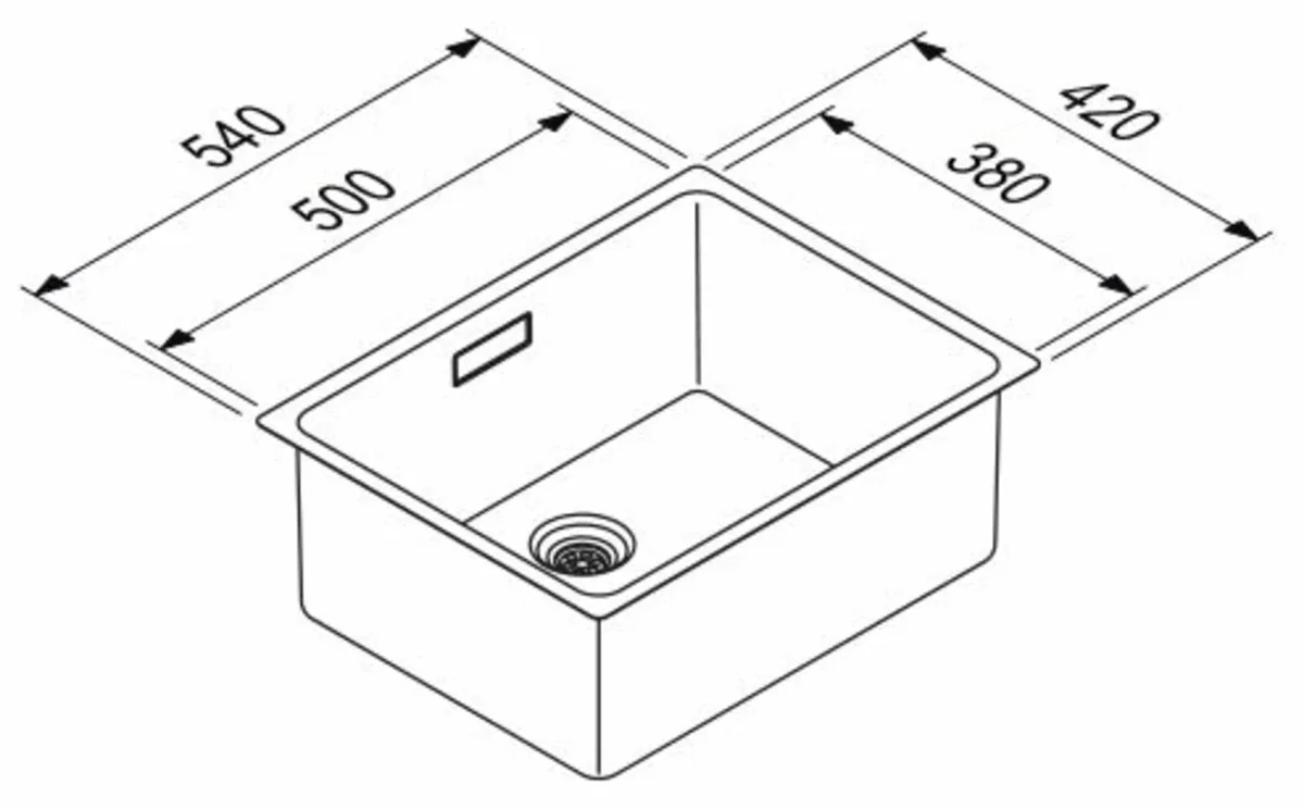 Undermount Stainless Kitchen Sink 54cm - Image 1