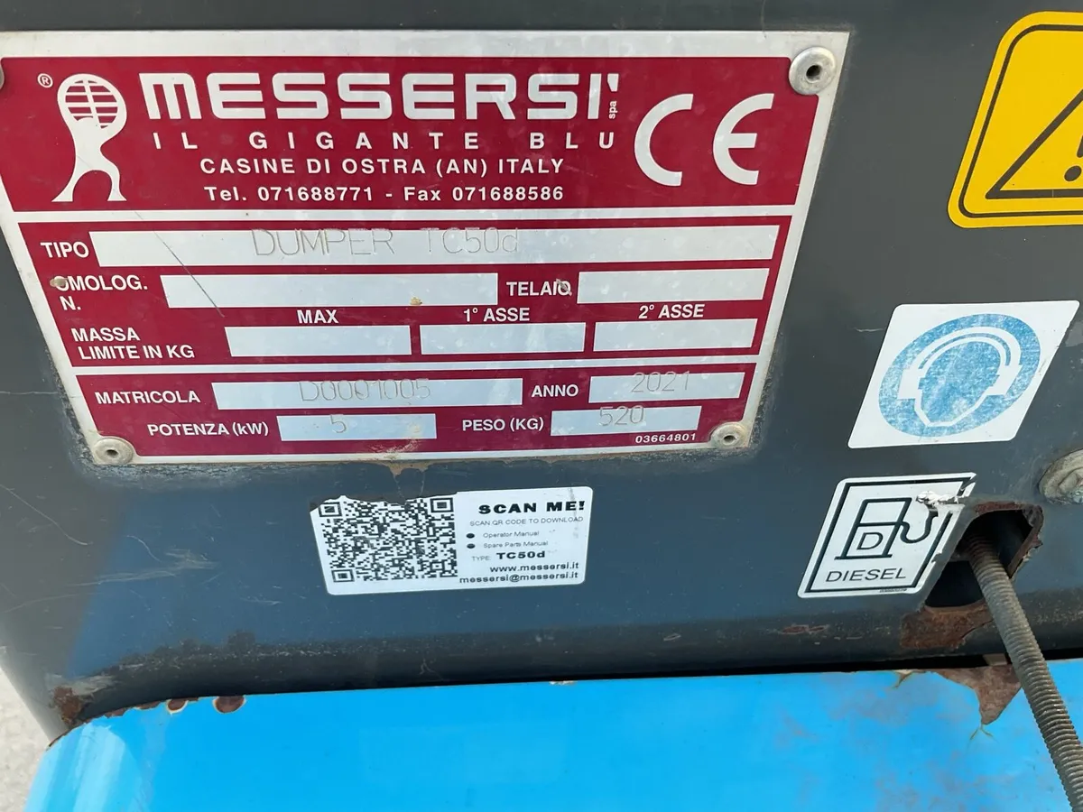 2021 Messersi high tip tracked dumper - Image 3