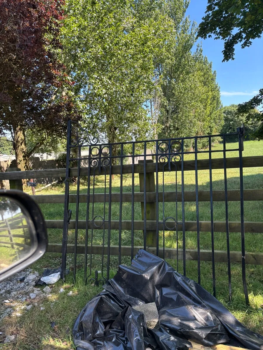 Old Wrought iron entrance gates 12ft wide - Image 3