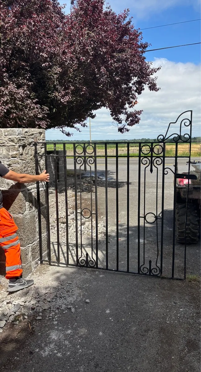 Old Wrought iron entrance gates 12ft wide - Image 2