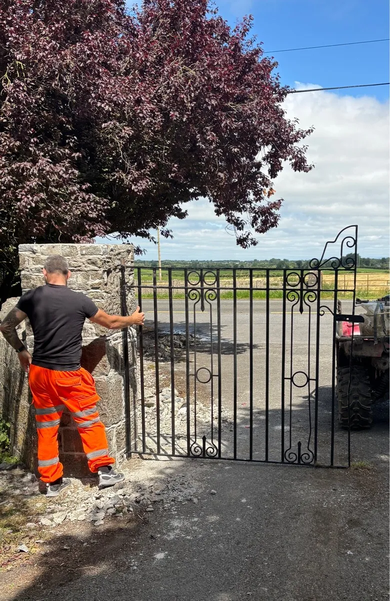 Old Wrought iron entrance gates 12ft wide - Image 1