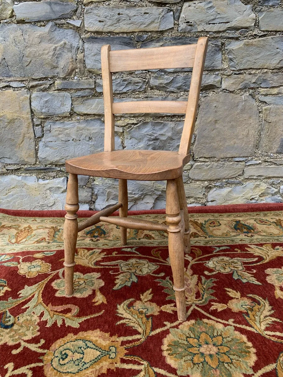 Antique elm kitchen chair. - Image 3