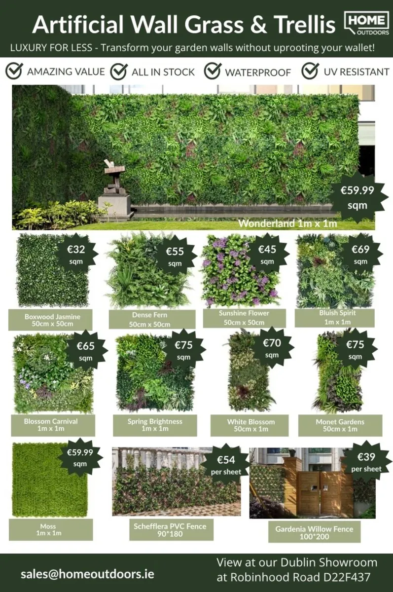 Decorative Artificial Wall Grass