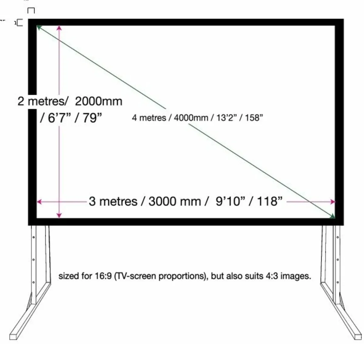 Projection screen, large. - Image 2
