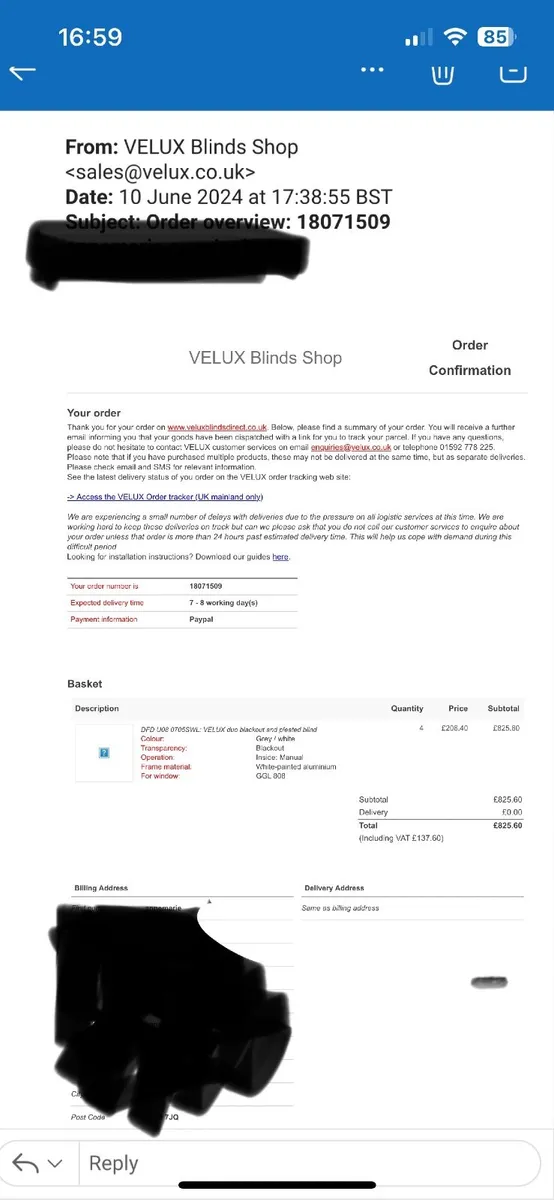 4 Velux Blinds (not windows)GGL 808 - Image 2